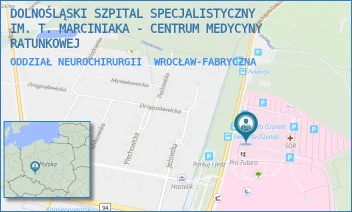 ODDZIAŁ NEUROCHIRURGII - DOLNOŚLĄSKI SZPITAL SPECJALISTYCZNY IM. T. MARCINIAKA - CENTRUM MEDYCYNY RATUNKOWEJ - UL. GEN. AUGUSTA EMILA FIELDORFA 2,  WROCŁAW-FABRYCZNA