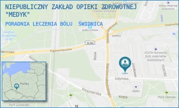 PORADNIA LECZENIA BÓLU - NIEPUBLICZNY ZAKŁAD OPIEKI ZDROWOTNEJ "MEDYK" - UL. LICZNIKOWA 3,  ŚWIDNICA