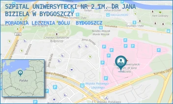 PORADNIA LECZENIA BÓLU - SZPITAL UNIWERSYTECKI NR 2 IM. DR JANA BIZIELA W BYDGOSZCZY - UJEJSKIEGO 75,  BYDGOSZCZ