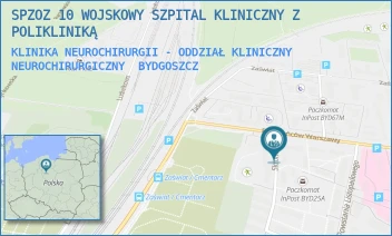 KLINIKA NEUROCHIRURGII - ODDZIAŁ KLINICZNY NEUROCHIRURGICZNY - SPZOZ 10 WOJSKOWY SZPITAL KLINICZNY Z POLIKLINIKĄ - POWSTAŃCÓW WARSZAWY 5,  BYDGOSZCZ