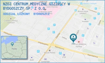 ODDZIAŁ ŁÓŻKOWY - NZOZ CENTRUM MEDYCZNE GIZIŃSCY W BYDGOSZCZY SP. Z O.O. - LEŚNA 9,  BYDGOSZCZ