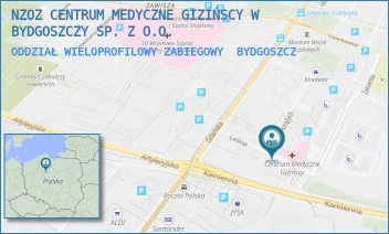 ODDZIAŁ WIELOPROFILOWY ZABIEGOWY - NZOZ CENTRUM MEDYCZNE GIZIŃSCY W BYDGOSZCZY SP. Z O.O. - LEŚNA 9,  BYDGOSZCZ
