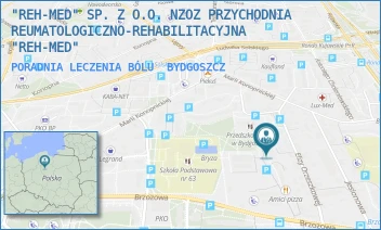 PORADNIA LECZENIA BÓLU - "REH-MED" SP. Z O.O. NZOZ PRZYCHODNIA REUMATOLOGICZNO-REHABILITACYJNA "REH-MED" - GABRIELI ZAPOLSKIEJ 18,  BYDGOSZCZ