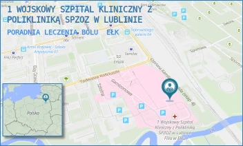 PORADNIA LECZENIA BÓLU - 1 WOJSKOWY SZPITAL KLINICZNY Z POLIKLINIKĄ SPZOZ W LUBLINIE - TADEUSZA KOŚCIUSZKI 30,  EŁK
