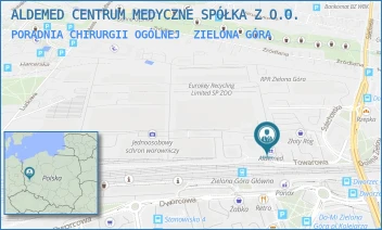 PORADNIA CHIRURGII OGÓLNEJ - ALDEMED CENTRUM MEDYCZNE SPÓŁKA Z O.O. - UL. TOWAROWA 20,  ZIELONA GÓRA