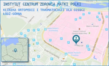 KLINIKA ORTOPEDII I TRAUMATOLOGII DLA DZIECI - INSTYTUT CENTRUM ZDROWIA MATKI POLKI - UL. RZGOWSKA 281/289,  ŁÓDŹ-GÓRNA