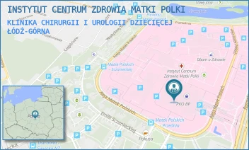 KLINIKA CHIRURGII I UROLOGII DZIECIĘCEJ - INSTYTUT CENTRUM ZDROWIA MATKI POLKI - UL. RZGOWSKA 281/289,  ŁÓDŹ-GÓRNA