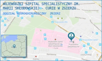 ODDZIAŁ NEUROCHIRURGICZNY - WOJEWÓDZKI SZPITAL SPECJALISTYCZNY IM. MARII SKŁODOWSKIEJ - CURIE W ZGIERZU - UL. PARZĘCZEWSKA 35,  ZGIERZ