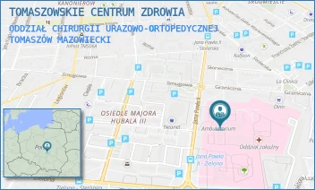 ODDZIAŁ CHIRURGII URAZOWO-ORTOPEDYCZNEJ - TOMASZOWSKIE CENTRUM ZDROWIA - UL. JANA PAWŁA II 35,  TOMASZÓW MAZOWIECKI