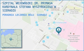 PORADNIA LECZENIA BÓLU - SZPITAL WOJEWÓDZKI IM. PRYMASA KARDYNAŁA STEFANA WYSZYŃSKIEGO W SIERADZU - UL. ARMII KRAJOWEJ 7,  SIERADZ