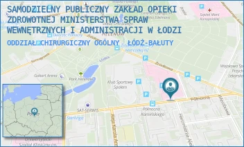 ODDZIAŁ CHIRURGICZNY OGÓLNY - SAMODZIELNY PUBLICZNY ZAKŁAD OPIEKI ZDROWOTNEJ MINISTERSTWA SPRAW WEWNĘTRZNYCH I ADMINISTRACJI W ŁODZI - PÓŁNOCNA 42,  ŁÓDŹ-BAŁUTY