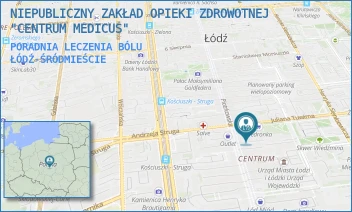 PORADNIA LECZENIA BÓLU - "CENTRUM" BARBARA CIESIELSKA W SPADKU - UL. PIOTRKOWSKA 100,  ŁÓDŹ-ŚRÓDMIEŚCIE