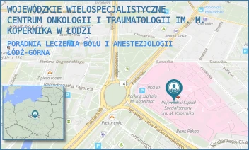 PORADNIA LECZENIA BÓLU I ANESTEZJOLOGII - WOJEWÓDZKIE WIELOSPECJALISTYCZNE CENTRUM ONKOLOGII I TRAUMATOLOGII IM. M. KOPERNIKA W ŁODZI - UL. PABIANICKA 62,  ŁÓDŹ-GÓRNA
