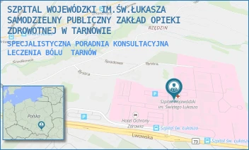 SPECJALISTYCZNA PORADNIA KONSULTACYJNA LECZENIA BÓLU - SZPITAL WOJEWÓDZKI IM.ŚW.ŁUKASZA SAMODZIELNY PUBLICZNY ZAKŁAD OPIEKI ZDROWOTNEJ W TARNOWIE - UL. LWOWSKA 178A, TARNÓW