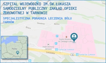 SPECJALISTYCZNA PORADNIA LECZENIA BÓLU - SZPITAL WOJEWÓDZKI IM.ŚW.ŁUKASZA SAMODZIELNY PUBLICZNY ZAKŁAD OPIEKI ZDROWOTNEJ W TARNOWIE - UL. LWOWSKA 178A, TARNÓW