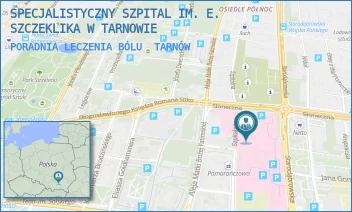 PORADNIA LECZENIA BÓLU - SPECJALISTYCZNY SZPITAL IM. E. SZCZEKLIKA W TARNOWIE - UL. SZPITALNA 13, TARNÓW