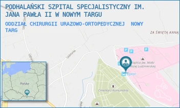 ODDZIAŁ CHIRURGII URAZOWO-ORTOPEDYCZNEJ - PODHALAŃSKI SZPITAL SPECJALISTYCZNY IM. JANA PAWŁA II W NOWYM TARGU - UL. SZPITALNA 14,  NOWY TARG