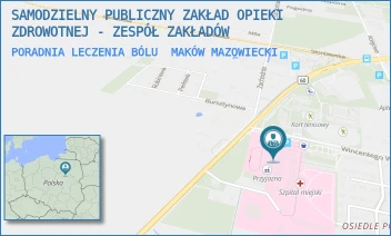 PORADNIA LECZENIA BÓLU - SAMODZIELNY PUBLICZNY ZAKŁAD OPIEKI ZDROWOTNEJ - ZESPÓŁ ZAKŁADÓW - WITOSA 2,  MAKÓW MAZOWIECKI