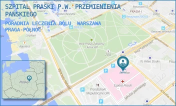 PORADNIA LECZENIA BÓLU - SZPITAL PRASKI P.W. PRZEMIENIENIA PAŃSKIEGO - ALEJA "SOLIDARNOŚCI" 67,  WARSZAWA PRAGA-PÓŁNOC