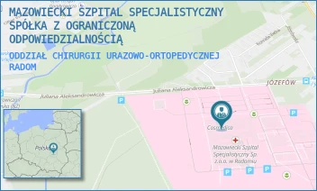 ODDZIAŁ CHIRURGII URAZOWO-ORTOPEDYCZNEJ - MAZOWIECKI SZPITAL SPECJALISTYCZNY SPÓŁKA Z OGRANICZONĄ ODPOWIEDZIALNOŚCIĄ - J. ALEKSANDROWICZA 5,  RADOM