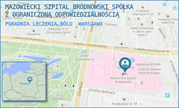 PORADNIA LECZENIA BÓLU - MAZOWIECKI SZPITAL BRÓDNOWSKI SPÓŁKA Z OGRANICZONĄ ODPOWIEDZIALNOŚCIĄ - KONDRATOWICZA 8,  WARSZAWA
