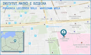 PORADNIA LECZENIA BÓLU - INSTYTUT MATKI I DZIECKA - MARCINA KASPRZAKA 17 A,  WARSZAWA WOLA