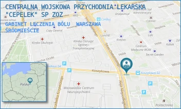 GABINET LECZENIA BÓLU - CENTRALNA WOJSKOWA PRZYCHODNIA LEKARSKA "CEPELEK" SP ZOZ - KOSZYKOWA 78,  WARSZAWA ŚRÓDMIEŚCIE