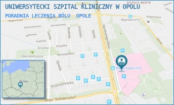 PORADNIA LECZENIA BÓLU - UNIWERSYTECKI SZPITAL KLINICZNY W OPOLU - UL. ALEJA WINCENTEGO WITOSA 26, OPOLE