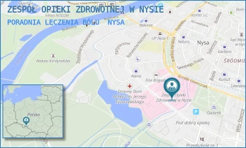 PORADNIA LECZENIA BÓLU - ZESPÓŁ OPIEKI ZDROWOTNEJ W NYSIE - UL. BOHATERÓW WARSZAWY 23, NYSA
