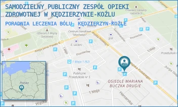 PORADNIA LECZENIA BÓLU - SAMODZIELNY PUBLICZNY ZESPÓŁ OPIEKI ZDROWOTNEJ W KĘDZIERZYNIE-KOŹLU - UL. HARCERSKA 11, KĘDZIERZYN-KOŹLE