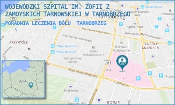 PORADNIA LECZENIA BÓLU - WOJEWÓDZKI SZPITAL IM. ZOFII Z ZAMOYSKICH TARNOWSKIEJ W TARNOBRZEGU - UL. SZPITALNA 1,  TARNOBRZEG
