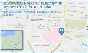 PRZYSZPITALNA PORADNIA LECZENIA BÓLU - UNIWERSYTECKI SZPITAL KLINICZNY IM. FRYDERYKA CHOPINA W RZESZOWIE - UL. CHOPINA 2,  RZESZÓW