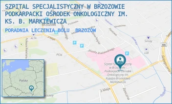 PORADNIA LECZENIA BÓLU - SZPITAL SPECJALISTYCZNY W BRZOZOWIE PODKARPACKI OŚRODEK ONKOLOGICZNY IM. KS. B. MARKIEWICZA - UL. KS. J. BIELAWSKIEGO 18,  BRZOZÓW