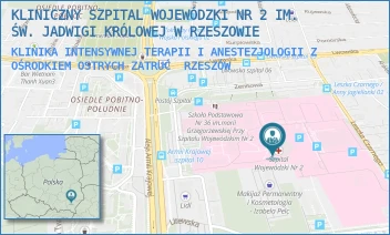 KLINIKA INTENSYWNEJ TERAPII I ANESTEZJOLOGII Z OŚRODKIEM OSTRYCH ZATRUĆ - KLINICZNY SZPITAL WOJEWÓDZKI NR 2 IM. ŚW. JADWIGI KRÓLOWEJ W RZESZOWIE - UL. LWOWSKA 60,  RZESZÓW