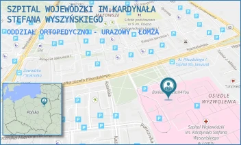 ODDZIAŁ ORTOPEDYCZNO - URAZOWY - SZPITAL WOJEWÓDZKI IM.KARDYNAŁA STEFANA WYSZYŃSKIEGO - MARSZ. JÓZEFA PIŁSUDSKIEGO 11,  ŁOMŻA