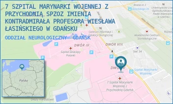 ODDZIAŁ NEUROLOGICZNY - 7 SZPITAL MARYNARKI WOJENNEJ Z PRZYCHODNIĄ SPZOZ IMIENIA KONTRADMIRAŁA PROFESORA WIESŁAWA ŁASIŃSKIEGO W GDAŃSKU - UL. POLANKI 117,  GDAŃSK