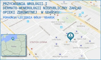 PORADNIA LECZENIA BÓLU - PRZYCHODNIA UROLOGII I DERMATO-WENEROLOGII NIEPUBLICZNY ZAKŁAD OPIEKI ZDROWOTNEJ  W GDAŃSKU - UL. ANTONIEGO SŁONIMSKIEGO 1/63,  GDAŃSK
