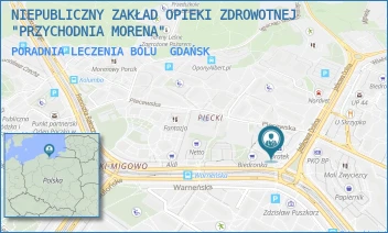 PORADNIA LECZENIA BÓLU - NIEPUBLICZNY ZAKŁAD OPIEKI ZDROWOTNEJ "PRZYCHODNIA MORENA" - UL. JAŚKOWA DOLINA 105,  GDAŃSK