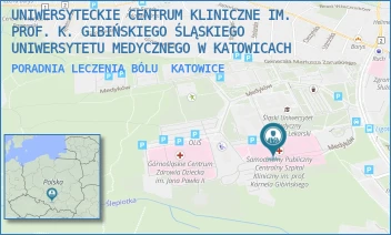 PORADNIA LECZENIA BÓLU - UNIWERSYTECKIE CENTRUM KLINICZNE IM. PROF. K. GIBIŃSKIEGO ŚLĄSKIEGO UNIWERSYTETU MEDYCZNEGO W KATOWICACH - UL. MEDYKÓW 14,  KATOWICE