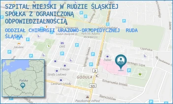 ODDZIAŁ CHIRURGII URAZOWO-ORTOPEDYCZNEJ - SZPITAL MIEJSKI W RUDZIE ŚLĄSKIEJ SPÓŁKA Z OGRANICZONĄ ODPOWIEDZIALNOŚCIĄ - UL. WINCENTEGO LIPA 2,  RUDA ŚLĄSKA