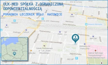 PORADNIA LECZENIA BÓLU - OLK-MED SPÓŁKA Z OGRANICZONĄ ODPOWIEDZIALNOŚCIĄ - UL. HENRYKA DĄBROWSKIEGO 22,  KATOWICE