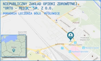 PORADNIA LECZENIA BÓLU - NIEPUBLICZNY ZAKŁAD OPIEKI ZDROWOTNEJ "ORTO - MEDIC" SP. Z O.O. - UL. ŚWIERCZYNY 1,  MYSŁOWICE
