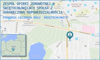 PORADNIA LECZENIA BÓLU - ZESPÓŁ OPIEKI ZDROWOTNEJ W ŚWIĘTOCHŁOWICACH SPÓŁKA Z OGRANICZONĄ ODPOWIEDZIALNOŚCIĄ W RESTRUKTURYZACJI - UL. JULIANA ZUBRZYCKIEGO 36,  ŚWIĘTOCHŁOWICE