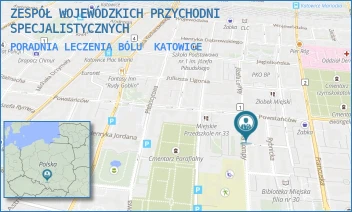 PORADNIA LECZENIA BÓLU - ZESPÓŁ WOJEWÓDZKICH PRZYCHODNI SPECJALISTYCZNYCH - UL. POWSTAŃCÓW 31,  KATOWICE