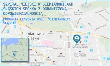 PORADNIA LECZENIA BÓLU - SZPITAL MIEJSKI W SIEMIANOWICACH ŚLĄSKICH SPÓŁKA Z OGRANICZONĄ ODPOWIEDZIALNOŚCIĄ - 1 MAJA 9,  SIEMIANOWICE ŚLĄSKIE