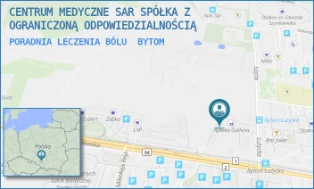 PORADNIA LECZENIA BÓLU - CENTRUM MEDYCZNE SAR SPÓŁKA Z OGRANICZONĄ ODPOWIEDZIALNOŚCIĄ - UL. ŁUŻYCKA 7,  BYTOM