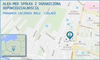PORADNIA LECZENIA BÓLU - ALFA-MED SPÓŁKA Z OGRANICZONĄ ODPOWIEDZIALNOŚCIĄ - UL. SZPITALNA 11,  CZELADŹ