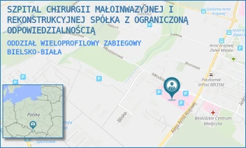ODDZIAŁ WIELOPROFILOWY ZABIEGOWY - SZPITAL CHIRURGII MAŁOINWAZYJNEJ I REKONSTRUKCYJNEJ SPÓŁKA Z OGRANICZONĄ ODPOWIEDZIALNOŚCIĄ - AL. ARMII KRAJOWEJ 180, BIELSKO-BIAŁA