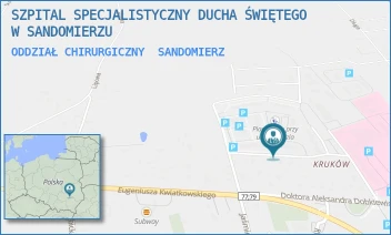 ODDZIAŁ CHIRURGICZNY - SZPITAL SPECJALISTYCZNY DUCHA ŚWIĘTEGO W SANDOMIERZU - SCHINZLA 13,  SANDOMIERZ