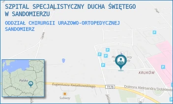 ODDZIAŁ CHIRURGII URAZOWO-ORTOPEDYCZNEJ - SZPITAL SPECJALISTYCZNY DUCHA ŚWIĘTEGO W SANDOMIERZU - SCHINZLA 13,  SANDOMIERZ